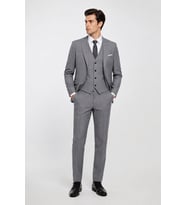 Erkek 6 Drop Slim Fit Yelekli Takım Elbise – Ceket Pantolon ve Yelek 63120
