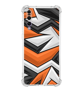 Huawei P20 Pro  Köşe Korumalı Antişok Kapak Grafiti Tasarımlı Şeffaf  Kılıf