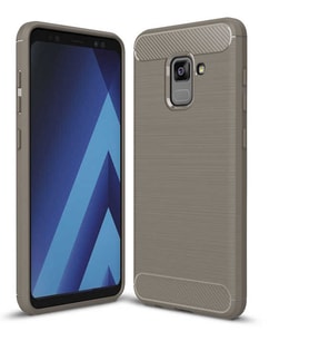 Samsung Galaxy A8 Plus 2018 Uyumlu Kılıf Zore Room Silikon Kapak (Gri)