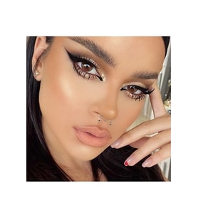 Silver Renk 316 L Paslanmaz Çelik Fake Piercing Sıkıştırmalı Labret Piercing Delik Gerektirmez (Çok Renkli)