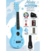 Midex CG-230BL Çocuk Klasik Gitar Seti 3-8 Yaş 23 İnç 58 cm Mavi Çocuk Gitarı Seti