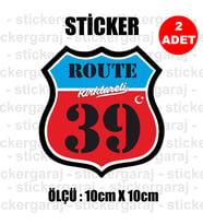 39 kırklareli memleket rota gidiş etiket sticker çıkartma - 2 adet - motosiklet araba otomobil kamyon kamyonet cam uyumlu