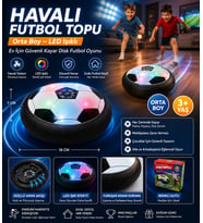 Havalı Futbol Topu Orta Boy LED Işıklı Ev İçin Güvenli Kayar Disk Futbol Oyunu