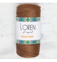 Loren Macrame Kahverengi El Örgü İpi - RM 0200 - 34349
