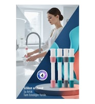 4 LÜ Silikon Esnek Musluk Uzatıcı - 14.5 cm Lavabo ve Mutfak Batarya Başlığı