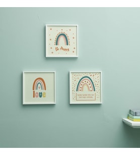 Bebek Odası İçin Minimal Tasarımlı Çerçeve 3'lü 20x20 cm