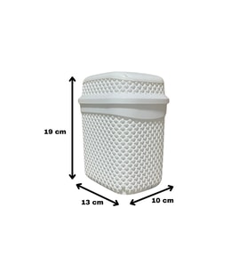 Çok Amaçlı Kapaklı Organizer Kutu 2 Litre, Damla Desenli Sallanan Kapak