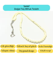 Sertifikalı Sedef 6mm 99luk Doğal Taş Tesbih