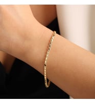 Pullu Altın Bileklik 3mm (Çok Renkli)
