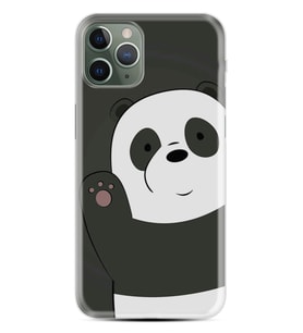 Apple iPhone 11 12 13 14 Pro Max Kılıf Desemli Silikon Hello Panda 1709