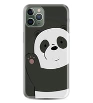 Apple iPhone 11 12 13 14 Pro Max Kılıf Desemli Silikon Hello Panda 1709