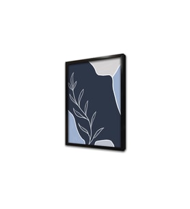 Dekoratif Mavi Beyaz Modern Çerçeveli Mdf Tablo