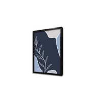 Dekoratif Mavi Beyaz Modern Çerçeveli Mdf Tablo