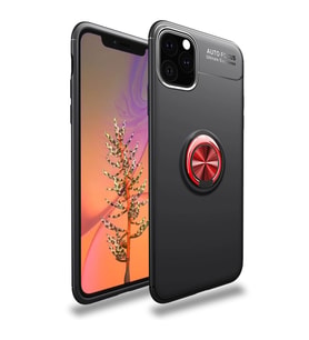 Apple İphone 11 Pro Kılıf Range Yüzüklü Silikon - Siyah-kırmızı