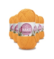 5 Adet Cotton Lüks Yelek Tunik Kazak Bluz Hırka İpi Yünü Koyu Sarı 97553