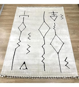 Hoom Rugs Casa 6002 Modern Salon Halısı (Beyaz)