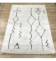 Hoom Rugs Casa 6002 Modern Salon Halısı (Beyaz)