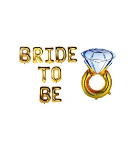 ÇITIPITISTORE YÜZÜKLÜ BRİDE TO BE GOLD SET BALON
