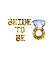 ÇITIPITISTORE YÜZÜKLÜ BRİDE TO BE GOLD SET BALON