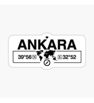 Ankara Gps Harita Sticker Oto Araba Yapıştırma 17CM yazı 16