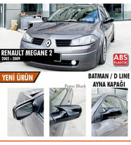 Renault Megane 2 Yarasa Ayna Kapağı Batman Parlak Siyah Piano Black
