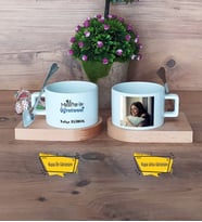Matematik Öğretmeni Kupa Bardak Ahşap Altlıklı Kısa Fotoğraflı Matematik Öğretmenine Hediye
