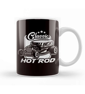 Classic Hot Rod Old American Cars Automobile Muscle Garage Kupa Bardak Porselen