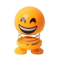 Kahkaha Atan Emoji Smile Zıp Zıp Kafa 8 cm Araba Torpido Süsü Masaüstü Dekoratif Figür Pasta Süsü