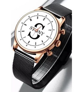 STONY Sade Dereceli Kadran Rose Gold Çerçeve Erkek Kol Saati Sevgiliye Hediye