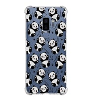 Samsung Galaxy S9 Plus  Köşe Korumalı Antişok Kapak Panda Tasarımlı Şeffaf Silikon Kılıf