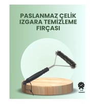 Mey İthalat® Barbekü ve Mangal İçin Tel Izgara Temizleyici Fırça