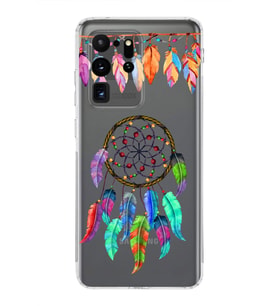 PrintiFy Samsung Galaxy S20 Ultra ile Uyumlu Nazar Boncuğu 6  Kamera Korumalı Şeffaf Silikon Kılıf