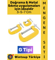 #Mengene Dayanıklı Çelik Karbon Kaynak Montaj Ahşap Doğrama Metal Sıkma 3-5-7 Cm G Tipi Mengene Seti