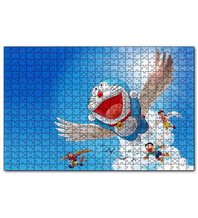 Cakapuzzle Doraemon ve Çocuklar Mavi Göklerde 120 Parça Puzzle Yapboz MDF(Ahşap)