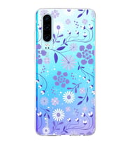 Huawei P30 Uyumlu Kapak Flowers Tasarımlı Şeffaf Silikon Kılıf