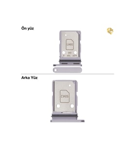 Samsung Galaxy A36 Sim İç Yuvası Çiftli ile Uyumlu Mor Çiftli sim yuvası ikili sim tepsisi çiftli sim aparatı dual sim çekmecesi