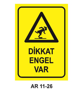 İŞ GÜVENLİĞİ UYARI LEVHASI 1 ADET PVC 21 X 29CM