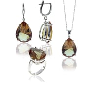 Söğütlü Silver zultanit (renk değiştiren taşlar) üçlü set