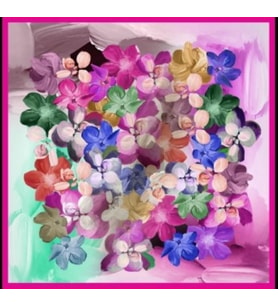 Fresh Soft Pamuk Eşarp - 05082 (Yeşil-Fusya)