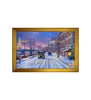 Manzara Temalı Kanvas Tablo 50 x 70 cm Gold Çerçeve