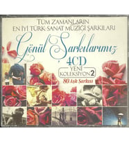 (Müzik CD'sidir Plak Değildir) CD Tüm Zamanların En İyi Türk Sanat Müziği Şarkıları Gönül Şarkılarımız 4 CDlik Set CD
