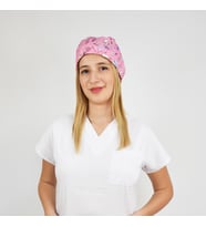 Pembe Güzellik Desenli Doktor Hemşire Bone