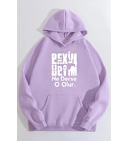 Beyim Ne Derse O Olur Katlamalı Sweatshirt (Lila)