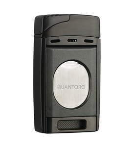 Quantoro Çift Torch Pürmüz Easy Cut Gunmetal Metal Puro Çakmağı - TRZ1208