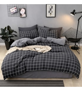 Tek Kişilik Nevresim Takımı 160x220cm  2 Yastık Kılıfı (Gri)