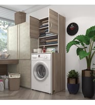 Kenzlife çamaşır makinesi dolabı hayzum crd 180*066*55 banyo kiler çift kapaklı arkalıklı (Karışık)