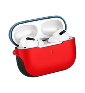 Lexroo Airpods Pro Kılıf Shockproof Silikon - Kırmızı-Mavi
