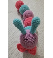 Renkli Tırtıl Amigurumi Organik Oyuncak