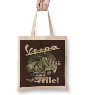 Vespa Tony's Scooter Repair Vintage Look Bez Çanta Uzun Saplı