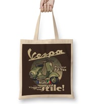 Vespa Tony's Scooter Repair Vintage Look Bez Çanta Uzun Saplı
